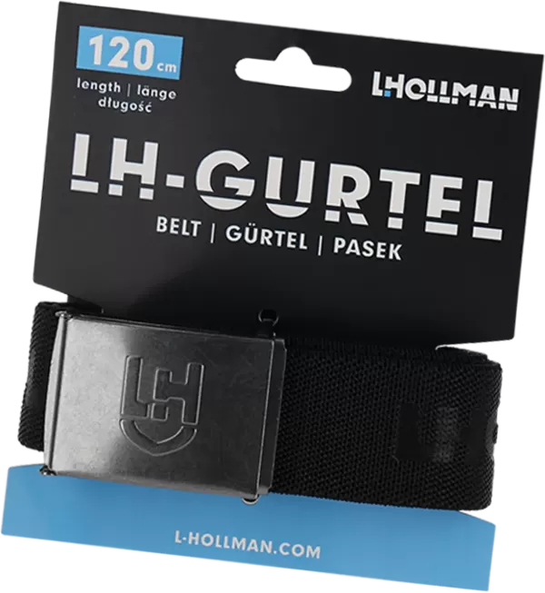 Ремінь для штанів L.HOLLMAN LH-GURTEL 120 CM B чорний